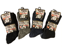 Lade das Bild in den Galerie-Viewer, 12 Pairs Mens Non Elastic Light Hold Wool Blend Boot Socks
