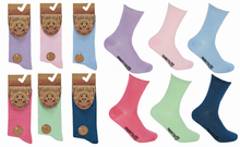 Load image into Gallery viewer, 6 Pairs Ladies Colourburst Bamboo Socks

