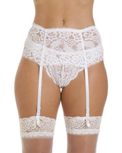 Afbeelding in Gallery-weergave laden, Ladies Deep Wide Lace Suspender Belt by Silky
