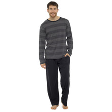 Afbeelding in Gallery-weergave laden, Men&#39;s Jersey Striped Long Sleeve Top Pyjama Set
