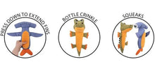 Load image into Gallery viewer, 12 Pack Squeaky Tough Plush Shark &amp; Crocodile Dog Toy 40cm Assorted

