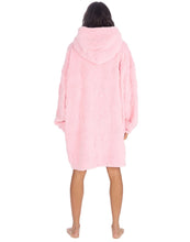 Lade das Bild in den Galerie-Viewer, Ladies Supersoft Pink Bows Oversize Hoodie
