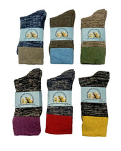 Afbeelding in Gallery-weergave laden, 6 Pairs Mens Grey Marl Coloured Heel &amp; Toe Alpaca Wool Blend Boot Socks
