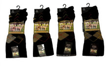تحميل الصورة إلى عارض المعرض، Mens Luxury Alpaca Blend Traditional Argyle Black Socks
