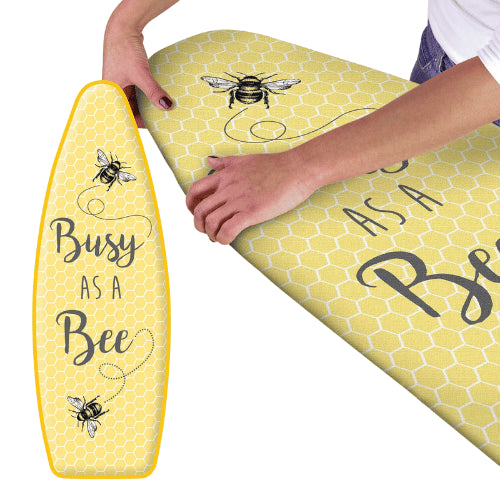 Multi-Fit Elasticated Ironing Board Covers Busy Bee Design