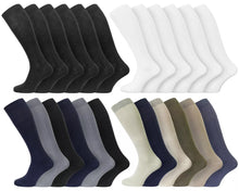 Carica l&#39;immagine nel visualizzatore di Gallery, Men&#39;s Long Hose Pack 100% Cotton Socks UK 6-11 (6 Pairs)
