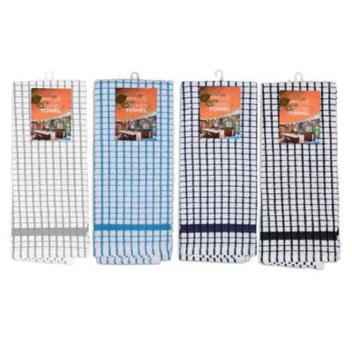 Super Check Tea Towels Pack of 5 Assorted