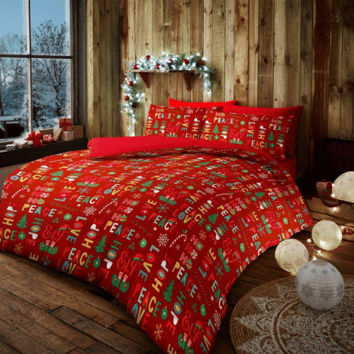 Xmas Slogan Christmas Duvet Cover Bedding Set