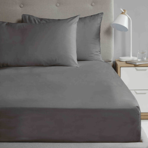 So Soft Micro Fibre Fitted Sheet Charcoal