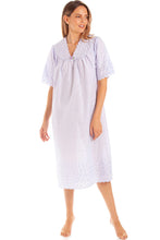 Load image into Gallery viewer, Ladies V Neck Embroidery Anglaise Nightdress
