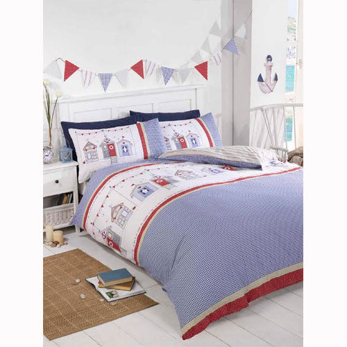 Beach Hut Duvet Cover Bedding Set