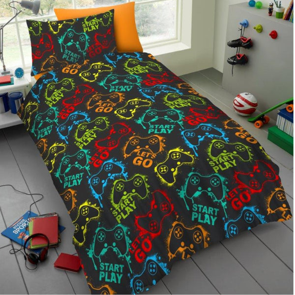 Gaming Children Duvet Cover Bedding Set Single