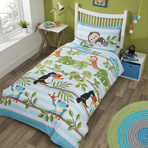 Rainforest Childrens Duvet Cover Bedding Set Single