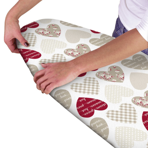 Multi-Fit Elasticated Ironing Board Covers Heart Design