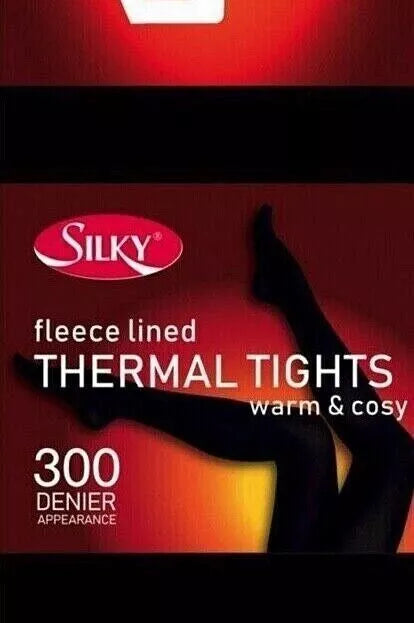 300 Denier Thermal Fleece Tights by Silky