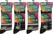 Charger l'image dans la galerie, 12 Pairs Men's Diabetic Flexible Non-Binding Loose Elasticated Soft Top Socks UK Size 6-11
