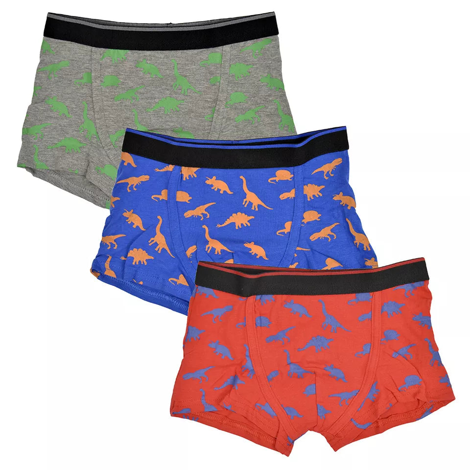 3 Pack Boys Dinosaur Boxers Tom Frank Kids