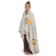 Carica l&#39;immagine nel visualizzatore di Gallery, Safari Print Glow In The Dark Blanket 127cm x 152cm
