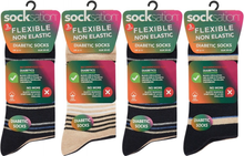 Charger l'image dans la galerie, 12 Pairs Men's Diabetic Flexible Non-Binding Loose Elasticated Soft Top Socks UK Size 6-11
