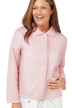 Load image into Gallery viewer, Ladies Long Sleeve Mock Quilt Pastel Pink Bedjacket
