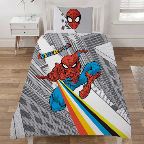 Marvel Spiderman Panel Duvet Cover Bedding Set Single