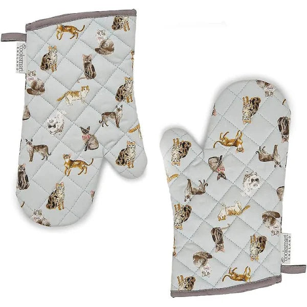 Curious Cats Single Gauntlet Oven Glove Pack of 2