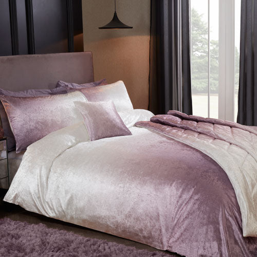 Luxury Ombre Velvet Duvet Cover Bedding Set Pink