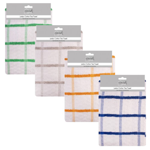 Jumbo Tea Towel 12 Pack Assorted