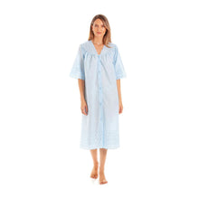 Load image into Gallery viewer, Ladies Button Through Embroidery Anglaise Nightdress
