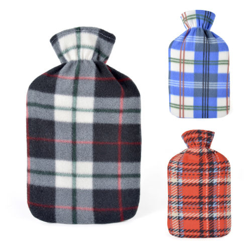 Check Fleece Hot Water Bottle 2L