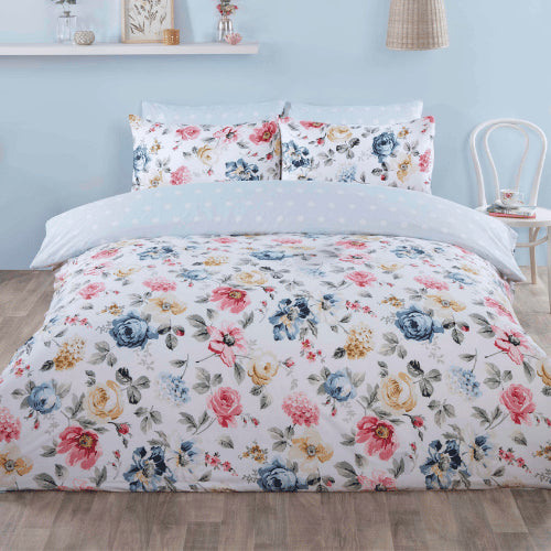 Emilia Reversible Floral Duvet Cover Bedding Set