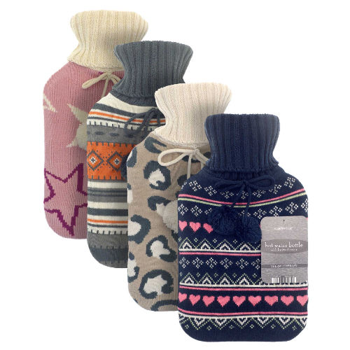 Hot Water Bottles With Trendy Design Cover 2L