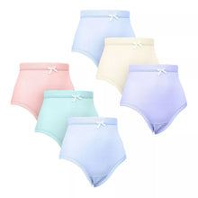 Afbeelding in Gallery-weergave laden, Ladies Ribbed Pastel 100% Cotton Lace Top Briefs 3 Pack
