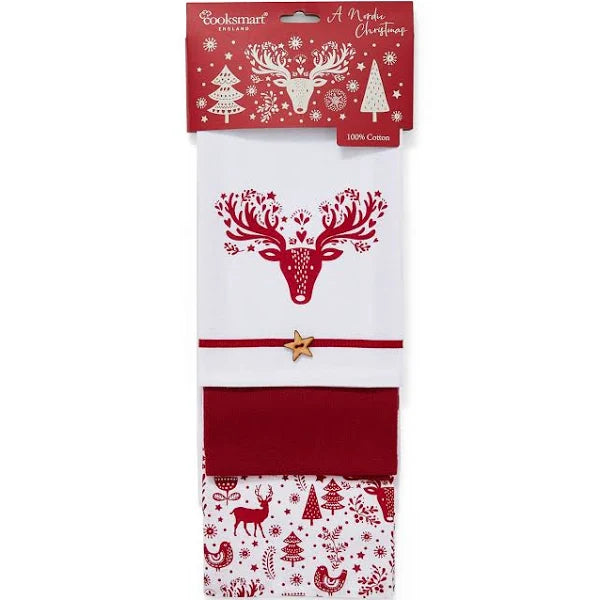 A Nordic Christmas Set of 3 Tea Towels