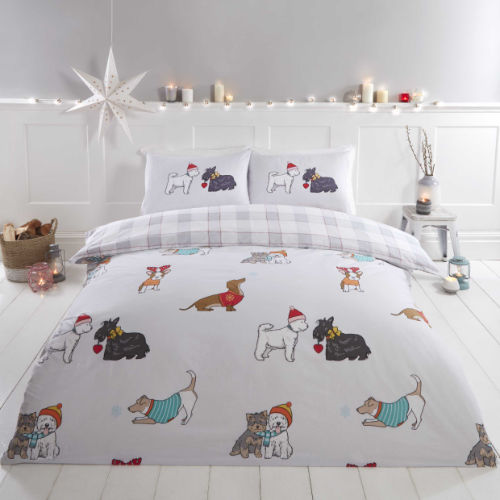 Winter Tails Christmas Duvet Cover Bedding Set Multi