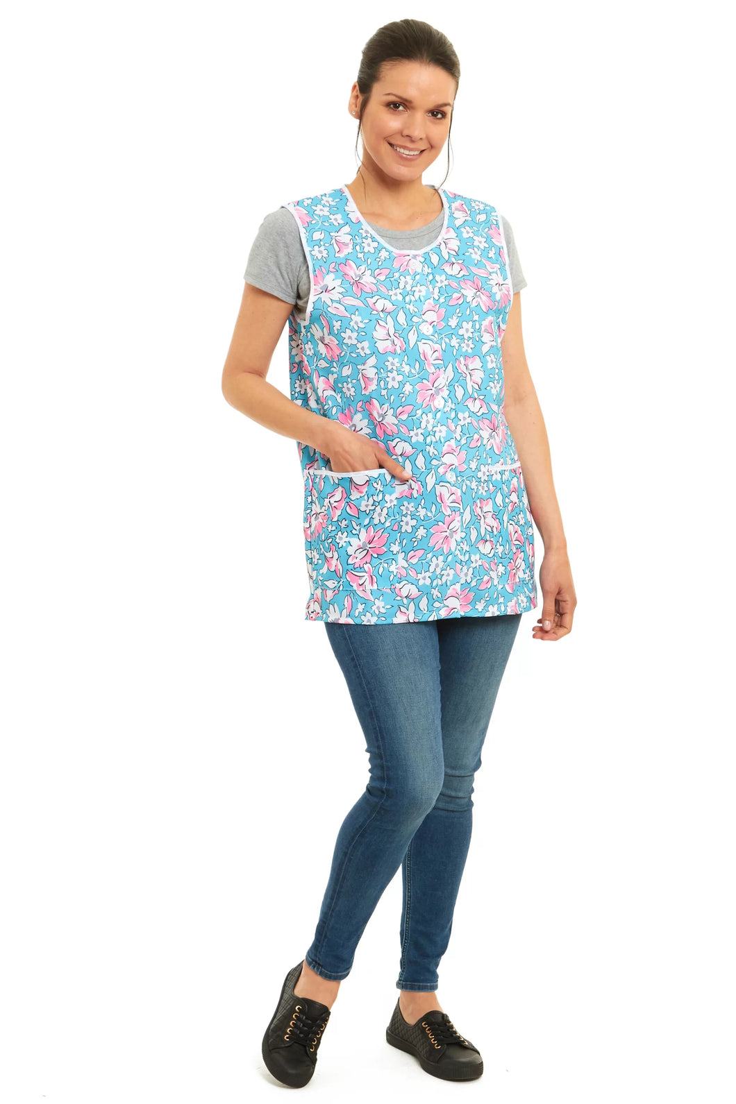 Ladies Pamela Floral Button Cleaning Work Overall