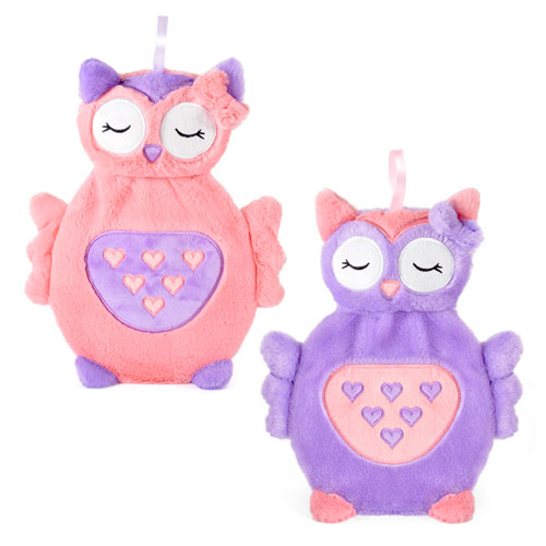 3D Plush Owl Hot Water Bottles 1L