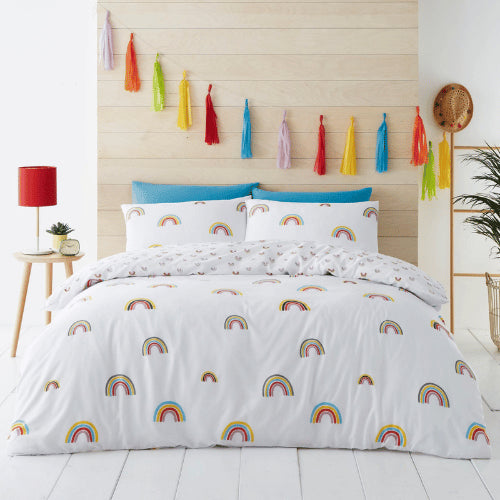 Rainbow Printed Duvet Cover Bedding Set Multi