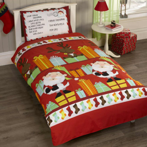 Santas List Christmas Junior Toddler Duvet Cover Set