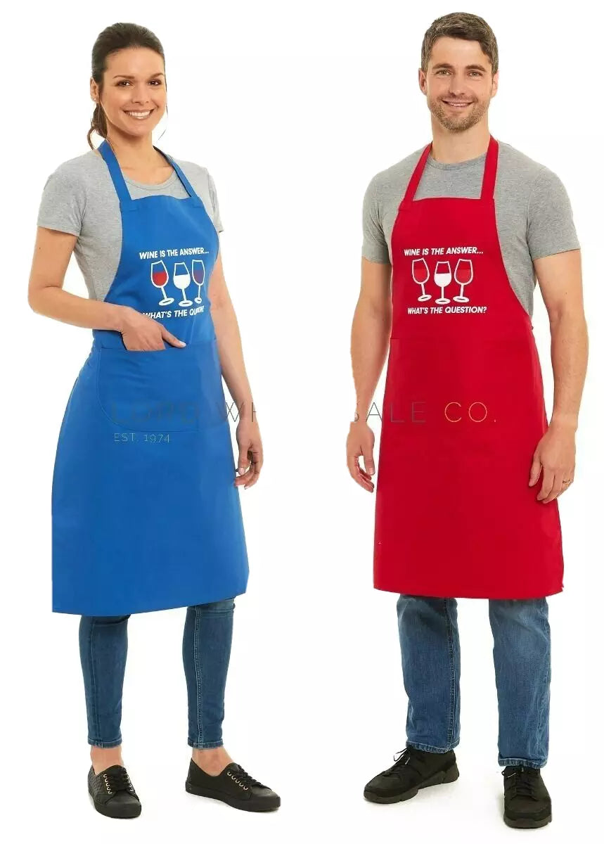 Wine Is The Answer Barbeque Apron