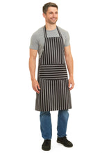 تحميل الصورة إلى عارض المعرض، Butchers Stripe Cotton with Waterproof Backing Apron
