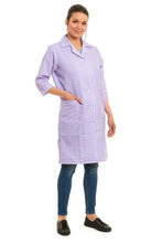 Carica l&#39;immagine nel visualizzatore di Gallery, Norma Gingham Checked Button Overalls 3/4 Sleeves
