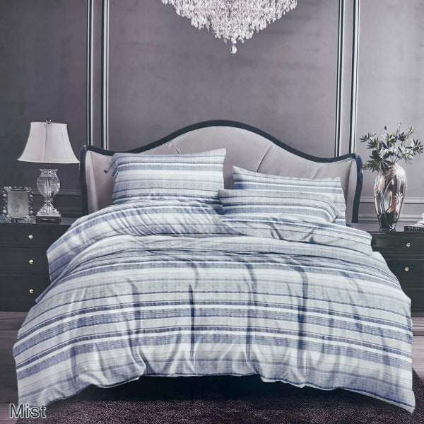 Mist Contemporary Complete Bedding Set Multi