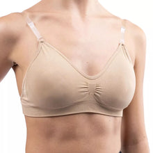 Carica l'immagine nel visualizzatore di Gallery, Ladies Padded V Neck Nude Seamless Clear Back Bra
