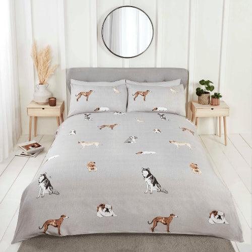 Paws and Tails Reversible Duvet Cover Bedding Set