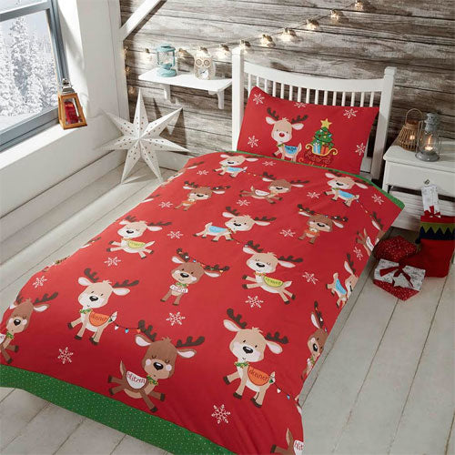 Rudolph and Friends Christmas Duvet Cover Bedding Set