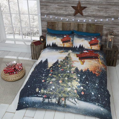 Northern Lights Christmas Duvet Cover Bedding Set