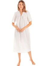 Load image into Gallery viewer, Ladies V Neck Embroidery Anglaise Nightdress
