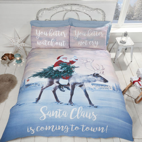 Santa Claus is Coming To Town Duvet Cover Bedding Set