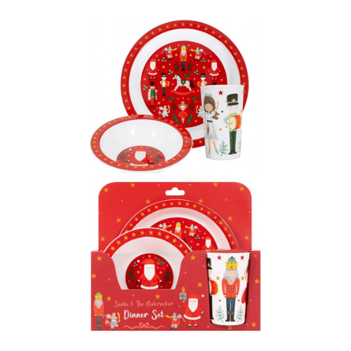 Christmas Santa & The Nutcracker Kids Dinner Set